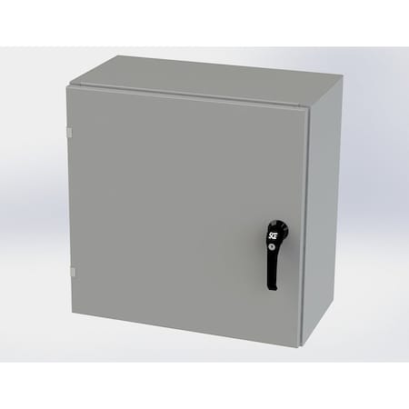 Saginaw Control & Engineering 1/4 Turn Latch, 3 Point Latch with Padlock/Keylock Handle Electrical Enclosures, 24 in H, 12 in D SCE-24EL2412LPPL